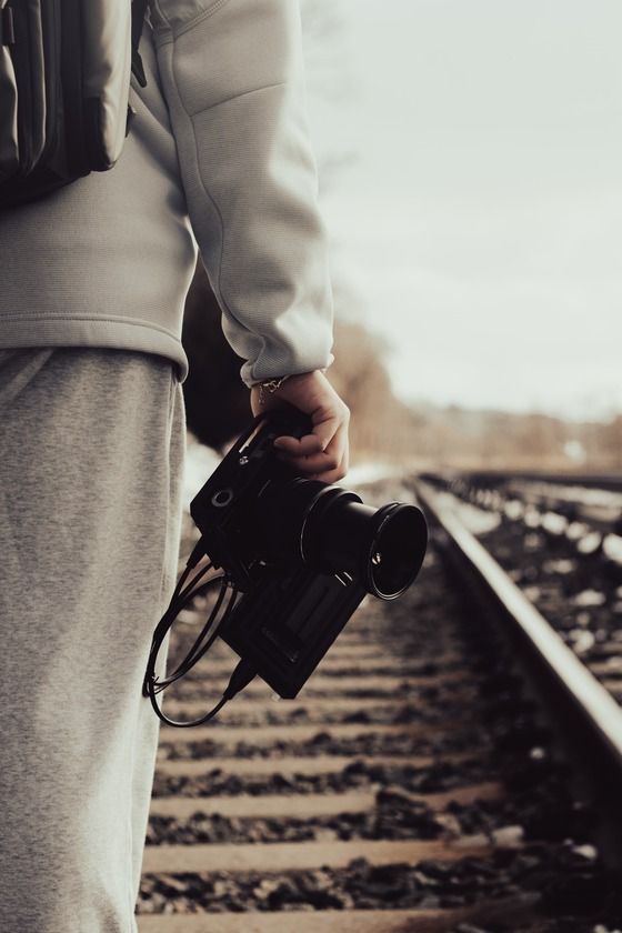 Subject on a train track