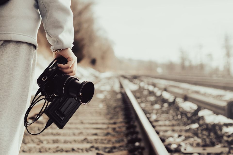 Subject on a train track